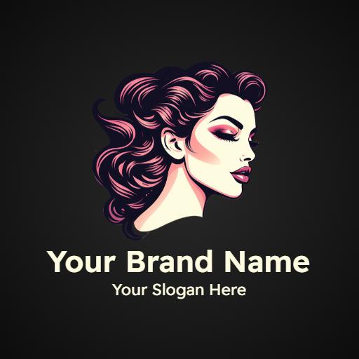 Elegant Vintage Glamour and Beauty Theme for Makeup Logo Template