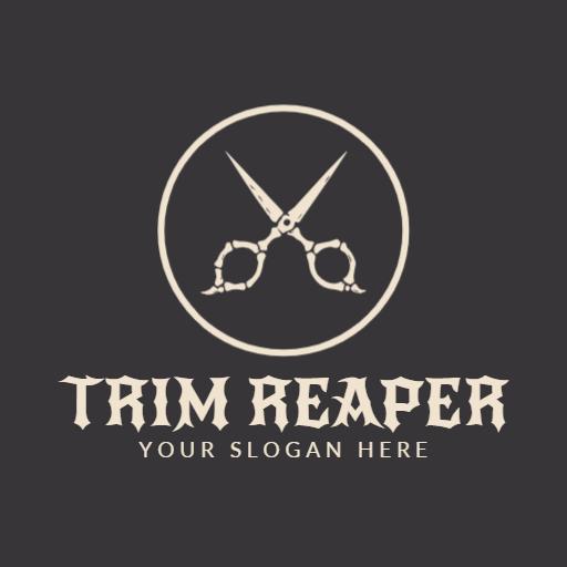 Elegant Vintage Styling Scissors Representing Barber Shop Logo Template