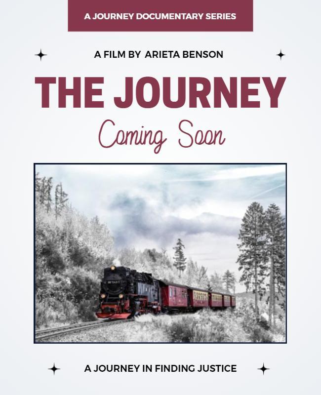 Elegant Vintage Train Journey Documentary Poster Template