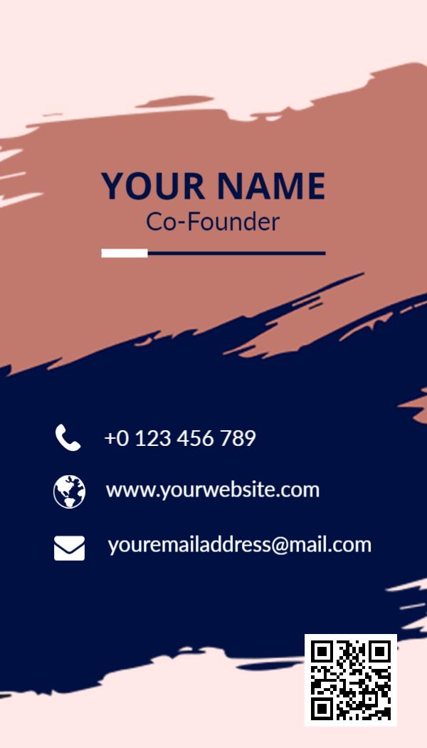 Elegant Watercolor Brush Stroke Business Card Template