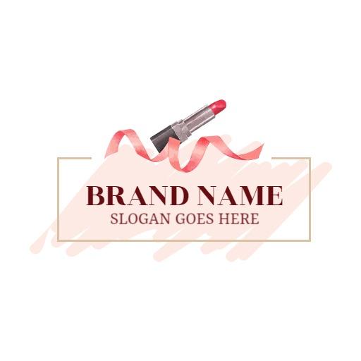 Elegant Watercolor Design Featuring Makeup Products Logo Template