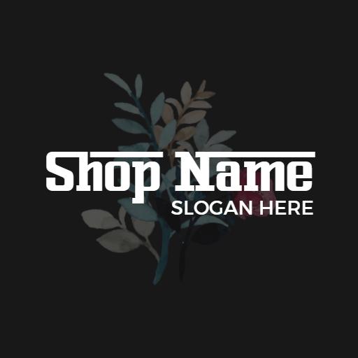 Elegant Watercolor Leaves Design for Boutique and Shop Logo Template
