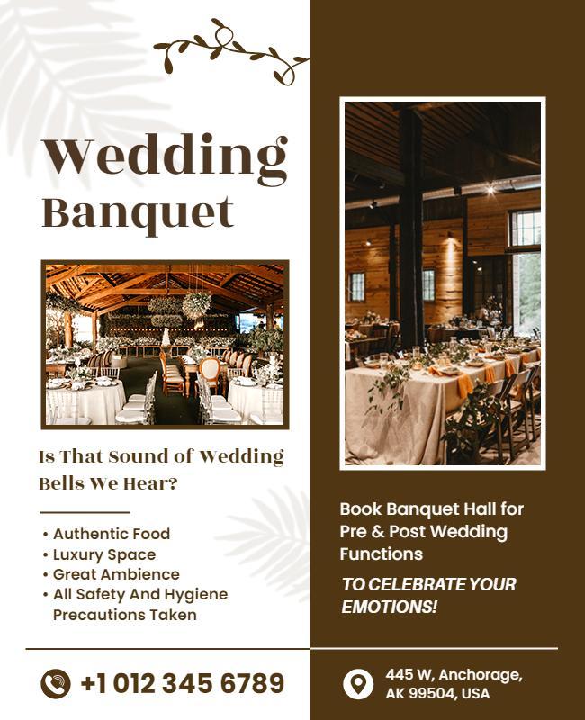 Elegant Wedding Banquet Celebration Flyer Template