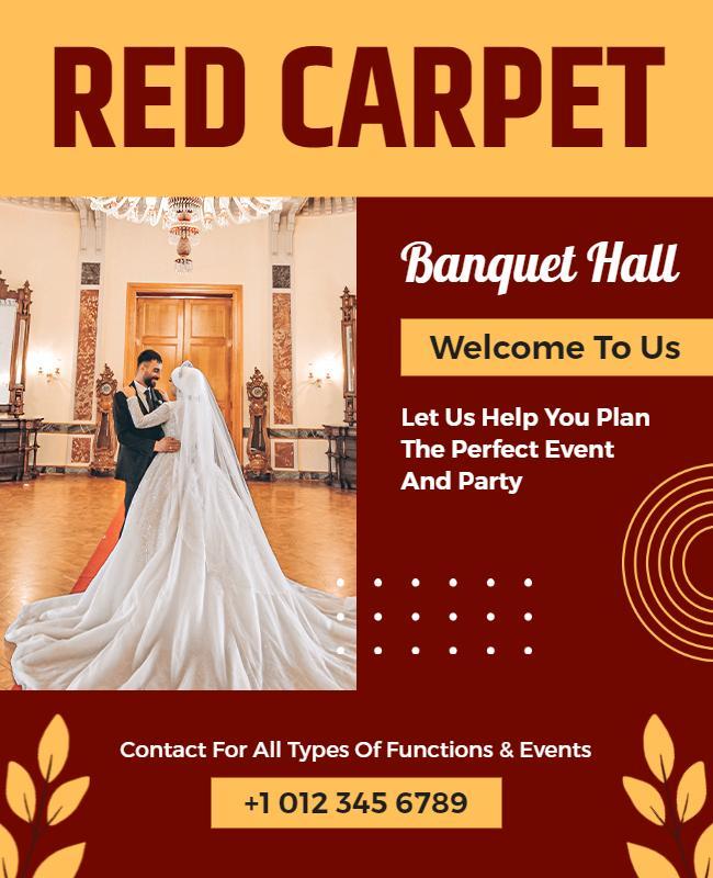 Elegant Wedding Banquet Hall Event Flyer Template