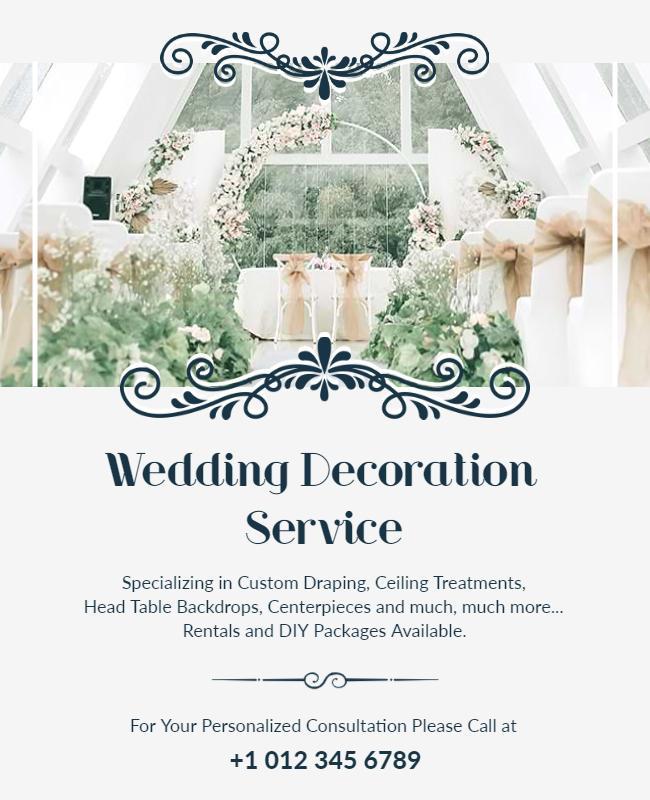 Elegant Wedding Decoration Service Flyer Template