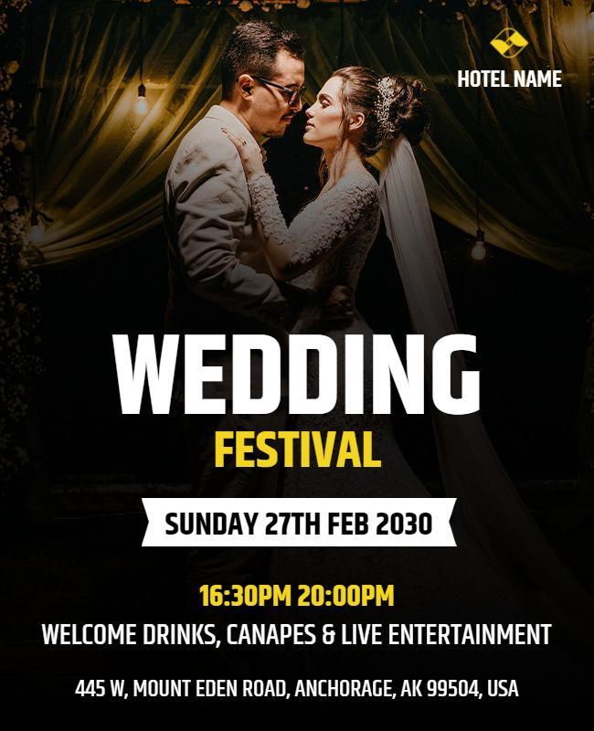 Elegant Wedding Festival Event Flyer Template