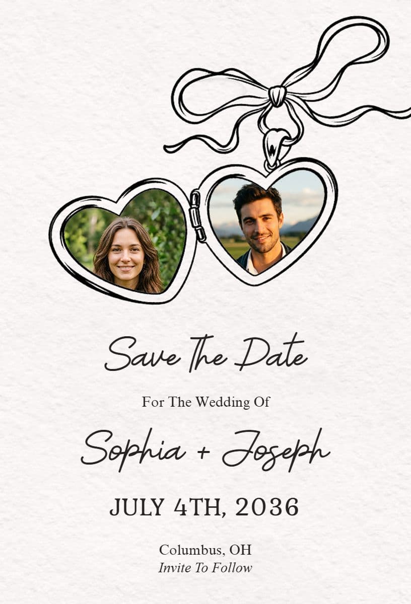 Elegant Wedding Save the Date Announcement Template