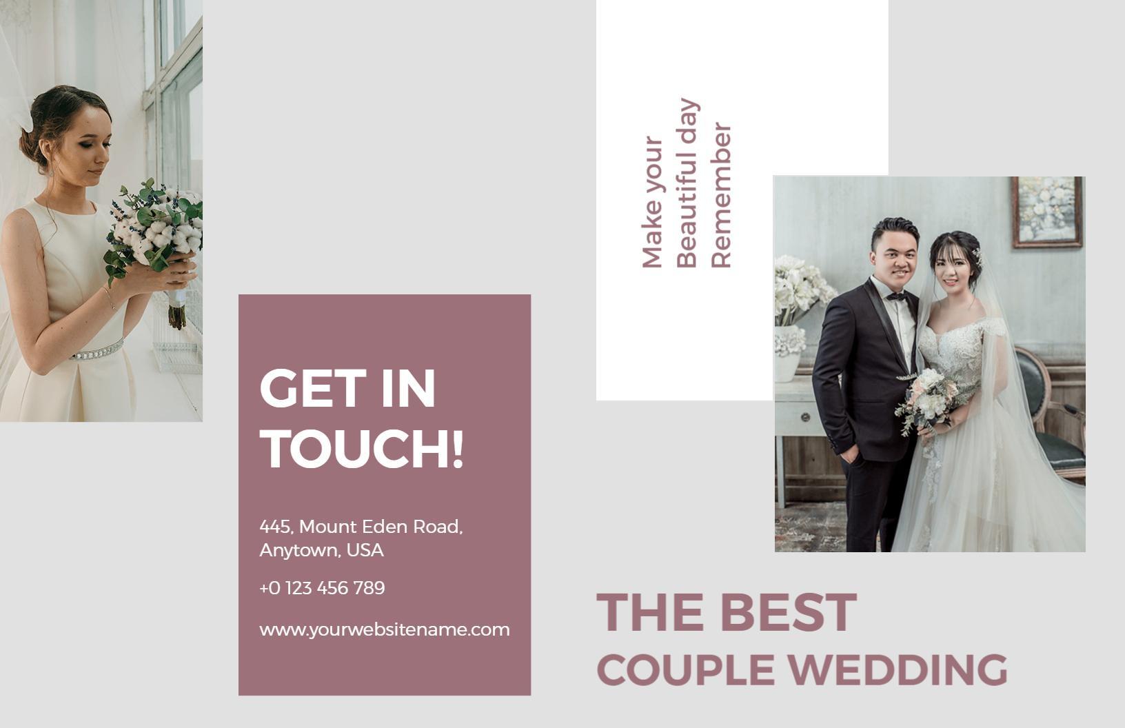 Elegant Wedding Session Packages and Couple Memories Brochure Template