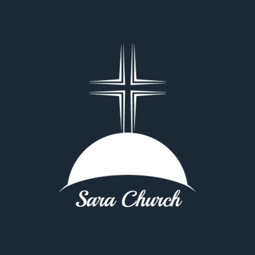Elegant White Cross on Dark Background Church Logo Template