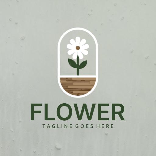 Elegant White Flower Design for a Professional Florist Logo Template