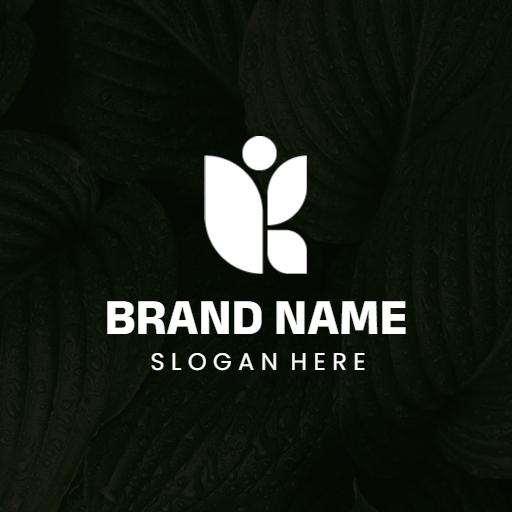 Elegant White Leaf Design Representing Sustainable Business Logo Template