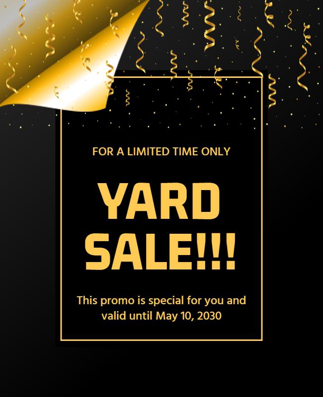 Elegant Yard Sale Promotion Flyer Template