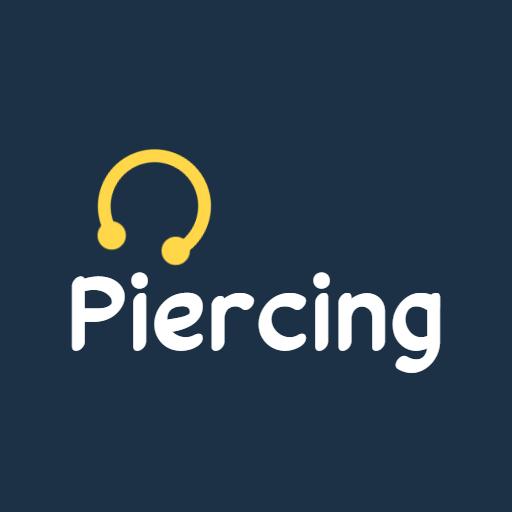 Elegant Yellow Circular Design for Piercing Services Logo Template