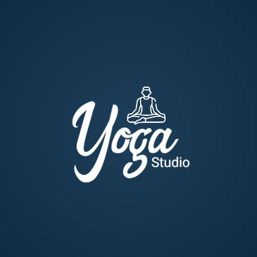 Elegant Yoga Studio Typography with Peaceful Design Logo Template