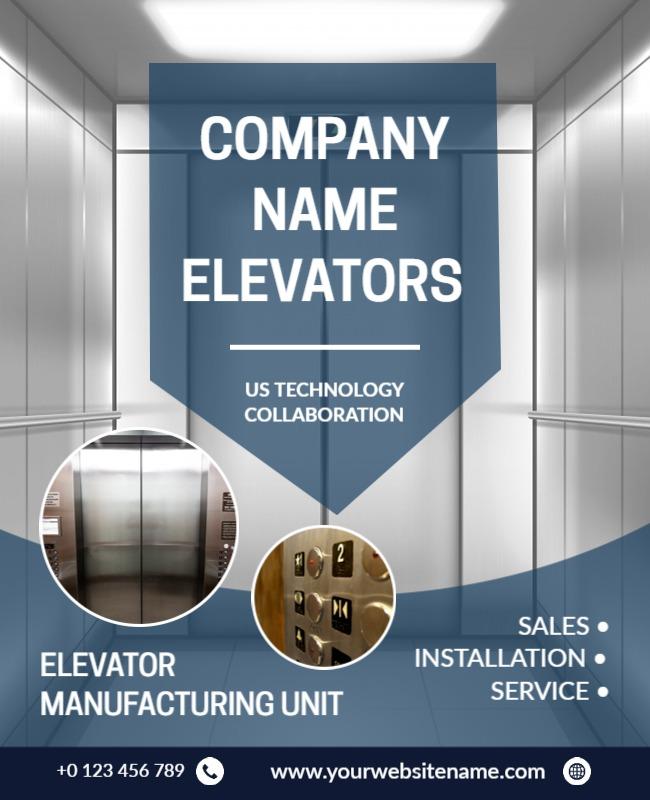 Elevator Sales and Installation Service Flyer Template