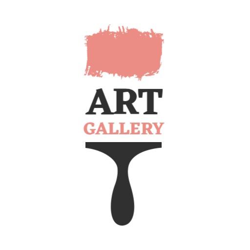 Embrace Creativity with a Coral Art Gallery Logo Template