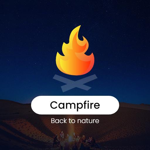 Embrace Nature's Warmth with a Campfire Logo Template