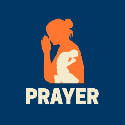 Embracing Faith through Prayer and Meditation Illustration Logo Template