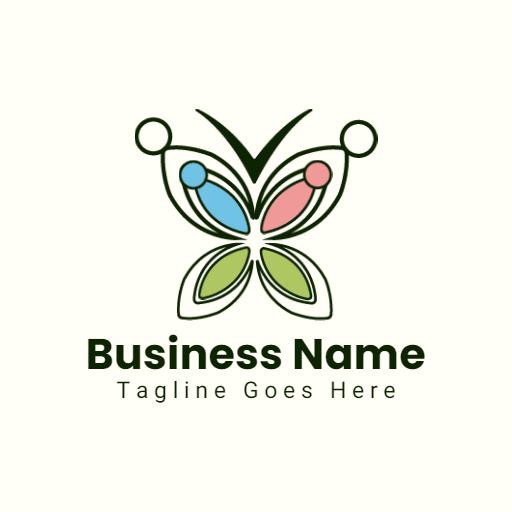 Embracing Family Connections Through Vibrant Butterfly Logo Template