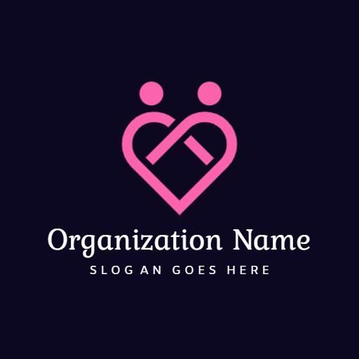 Embracing Love and Unity Through Heart Organization Logo Template