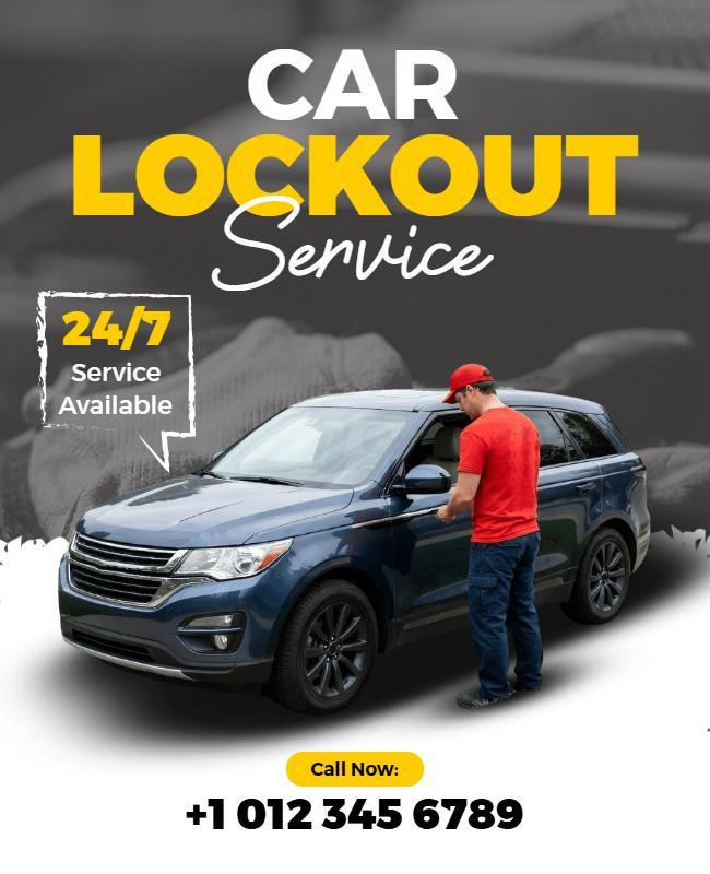 Emergency Car Lockout Service Poster Template