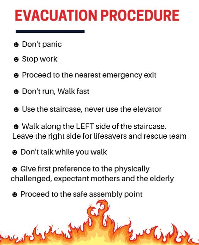 Emergency Evacuation Procedure Instructions Flyer Template