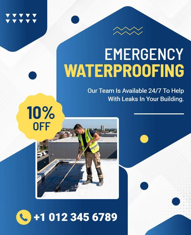 Emergency Waterproofing Service Flyer Template