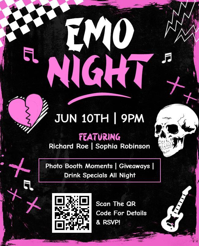 Emo Night Music Event Flyer Template