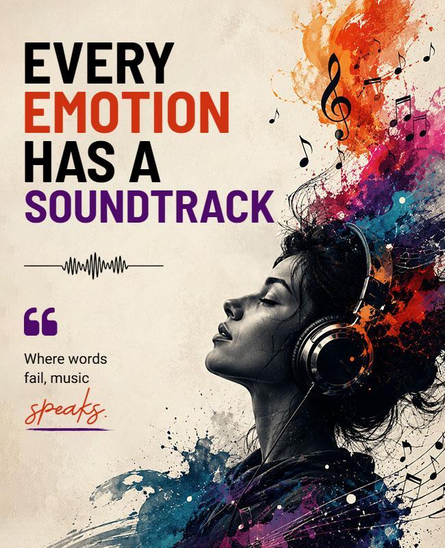 Emotional Music Experience Poster Template