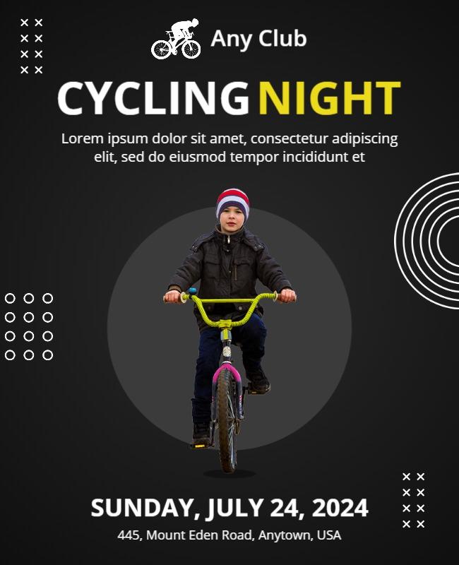 Emperor and Cod Gray Cycling Flyer Template