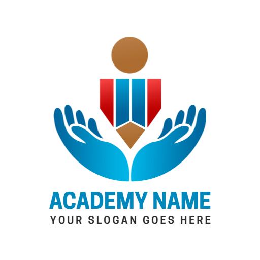 Emphasizing Knowledge and Growth in Education Academy Logo Template