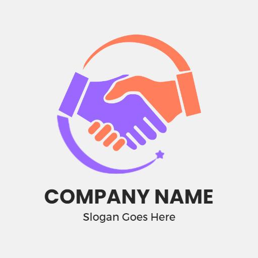 Emphasizing Partnership Through Creative Company Logo Template