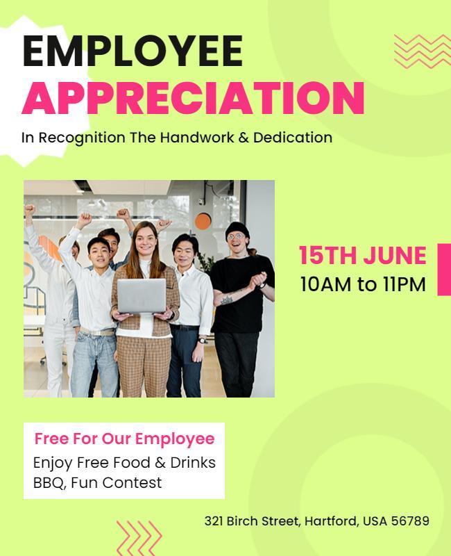 Employee Appreciation Event Celebration Flyer Template