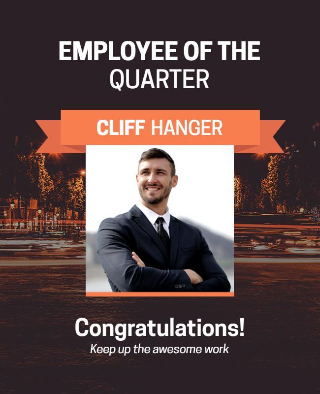 Employee Of the Quarter Recognition Flyer Template