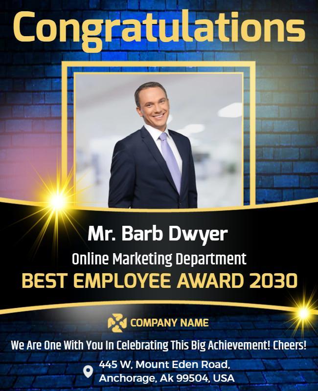 Employee Recognition Award Ceremony Flyer Template