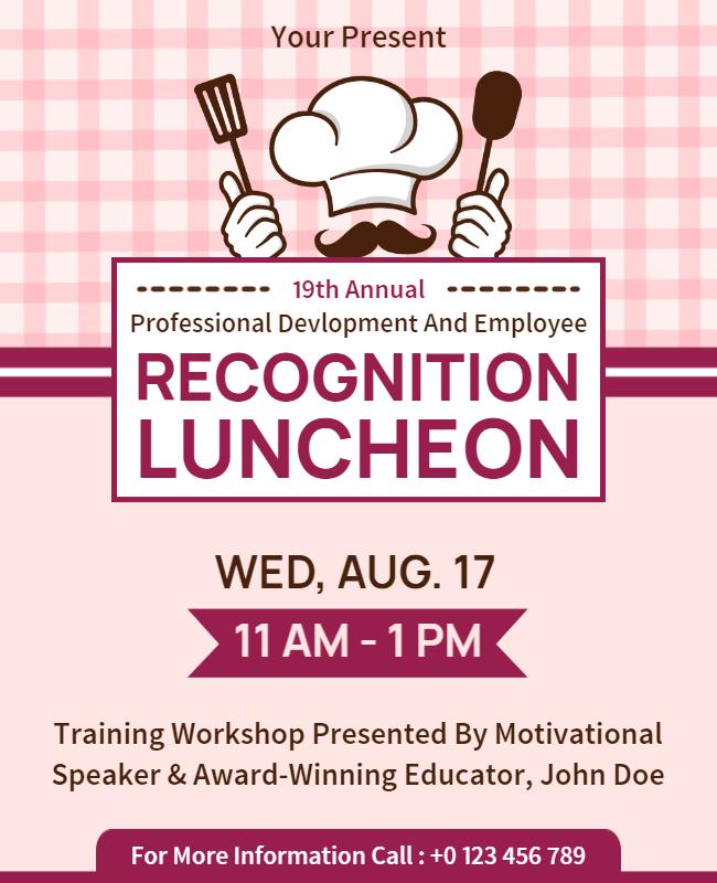 Employee Recognition Luncheon Event Flyer Template