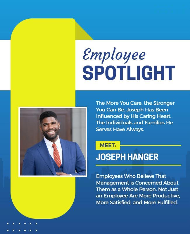 Employee Spotlight Recognition Flyer Template