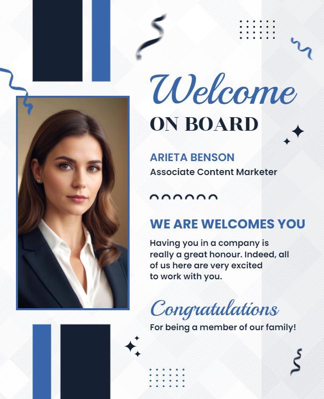 Employee Welcome Onboarding Announcement Flyer Template