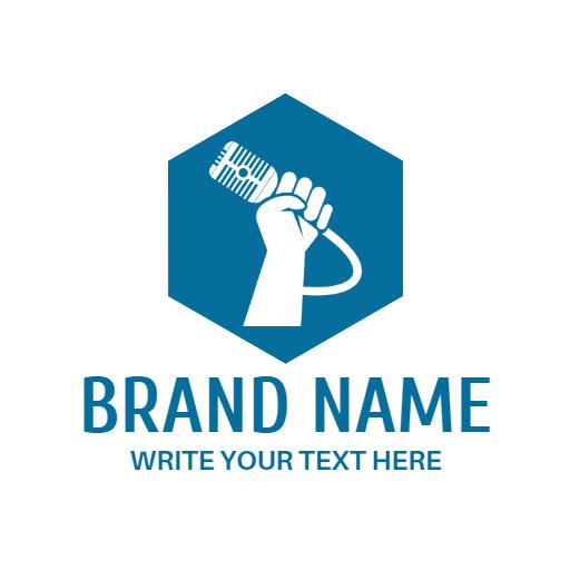 Empower Your Voice with a Rapper Microphone Logo Template