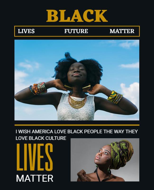 Empowering Black Lives Matter Cultural Expression Poster Template