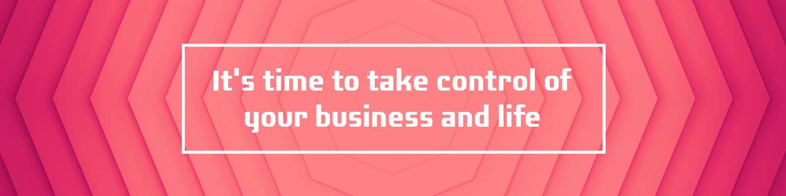 Empowering Business Growth with Bold Pink Patterns LinkedIn Banner Template