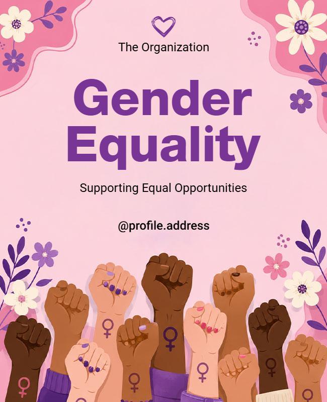 Empowering Feminine Symbols Advocacy Event Poster Template