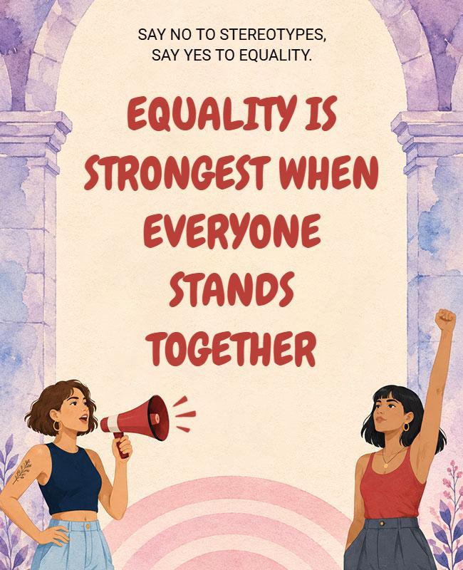 Empowering Gender Equality Awareness Poster Template