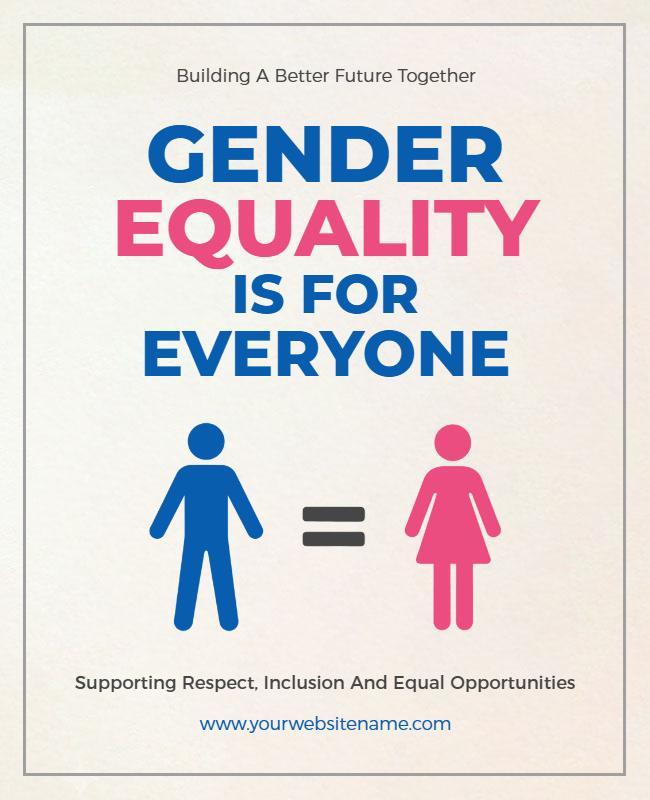 Empowering Gender Equality for Everyone Poster Template