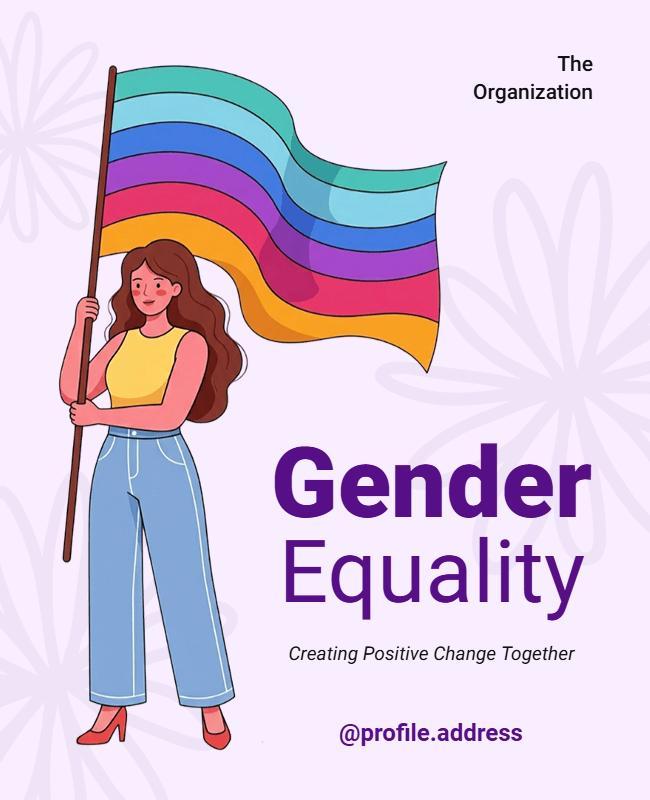 Empowering Gender Equality Movement Poster Template