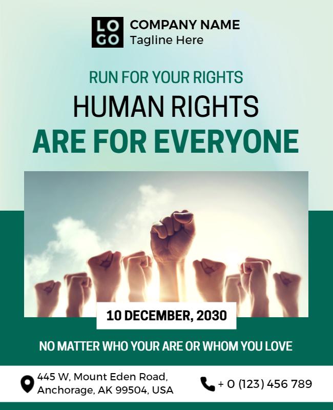 Empowering Green Human Rights Awareness Campaign Poster Template