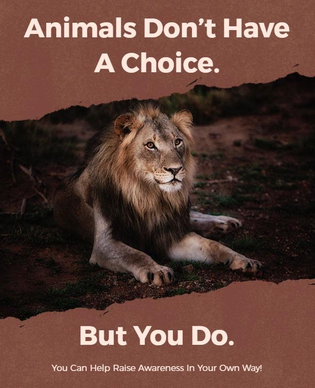 Empowering Wildlife Awareness Campaign Poster Template