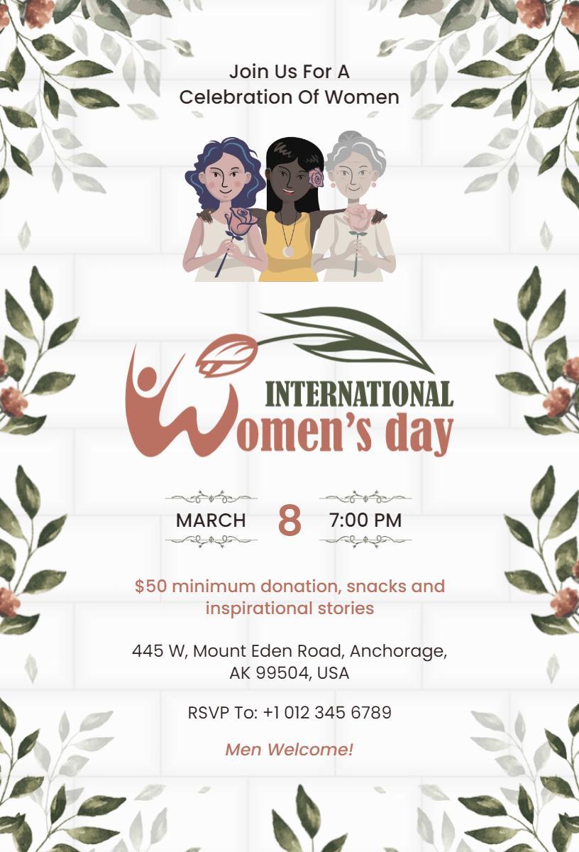 Empowering Women’s Day Celebration Inspirational Invitation Template