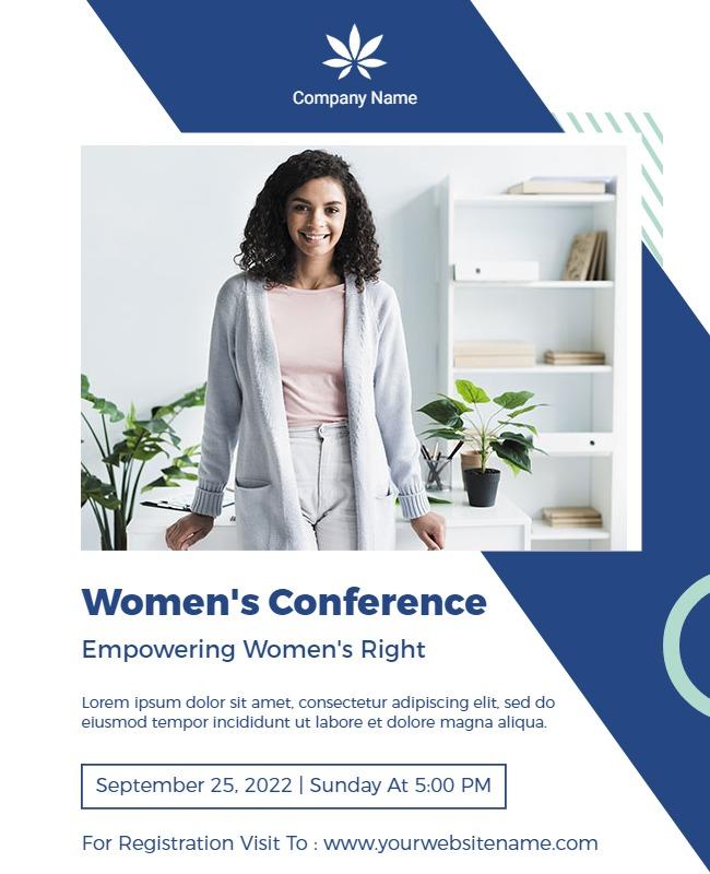 Empowering Womens Rights Conference Flyer Template