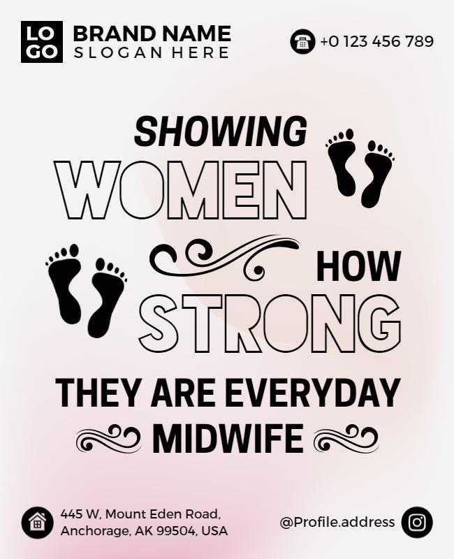 Empowering Womens Strength Midwifery Services Flyer Template